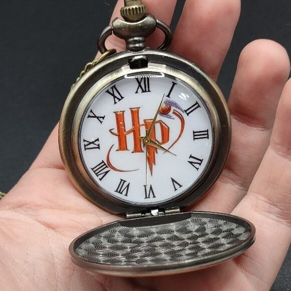 Gold Harry Potter Pocket Watch Hogwarts Cosplay Birthday Christmas Gift - NEW!